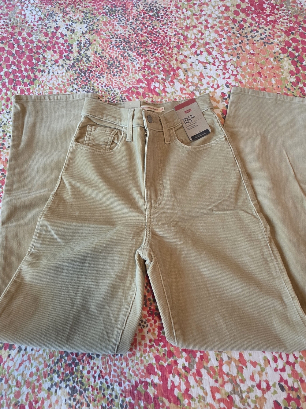 Levi's Straight Leg Corduroy Pants in Light Tan